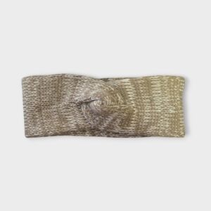 Nordstrom BP Twisted Knit Ear Warmer Headband in Brown & Cream One Size